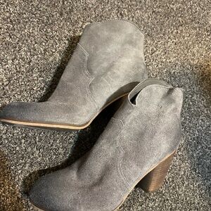 Nordstrom Charcoal Suede Ankle Booties